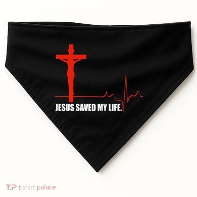 Jesus Saved My Life USA-Made Doggie Bandana