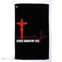 Jesus Saved My Life Golf Towel thumb 0