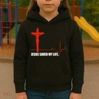 Jesus Saved My Life Kids Hoodie thumb 3