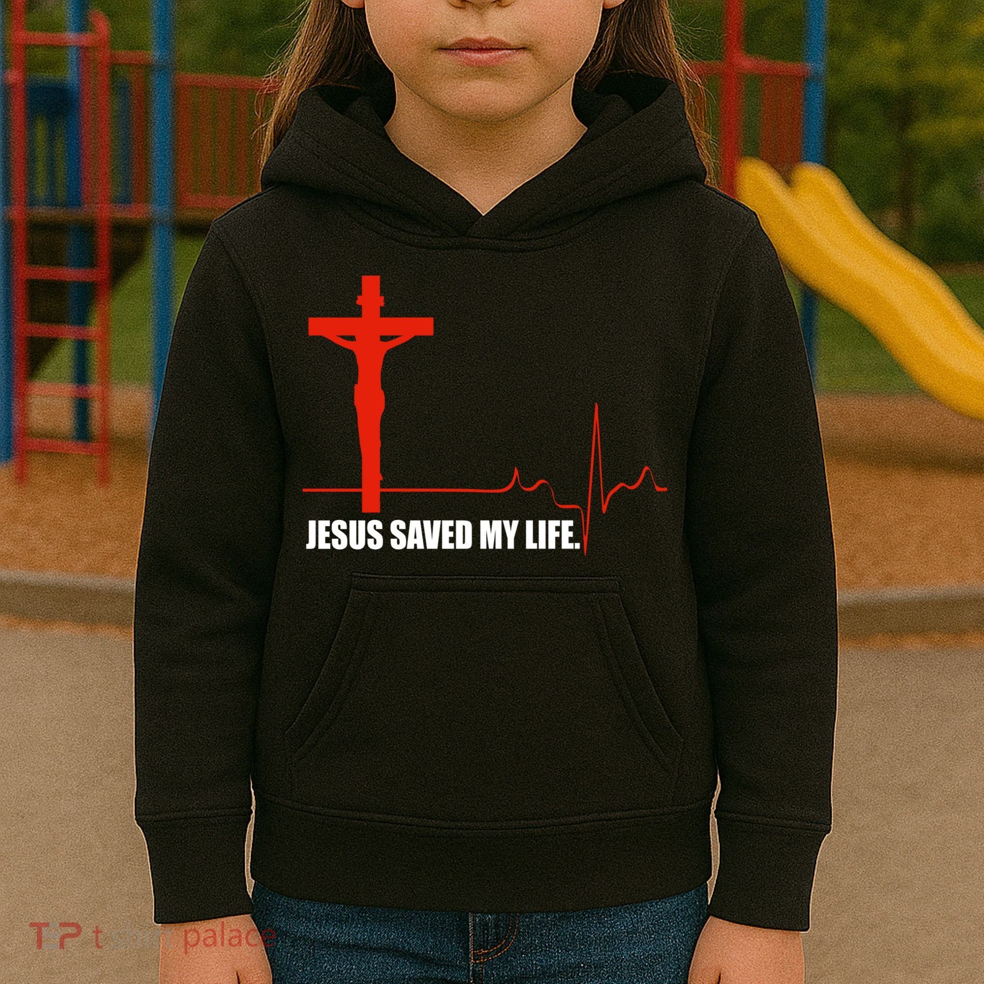 Jesus Saved My Life Kids Hoodie