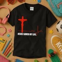 Jesus Saved My Life Kids T-Shirt thumb 3
