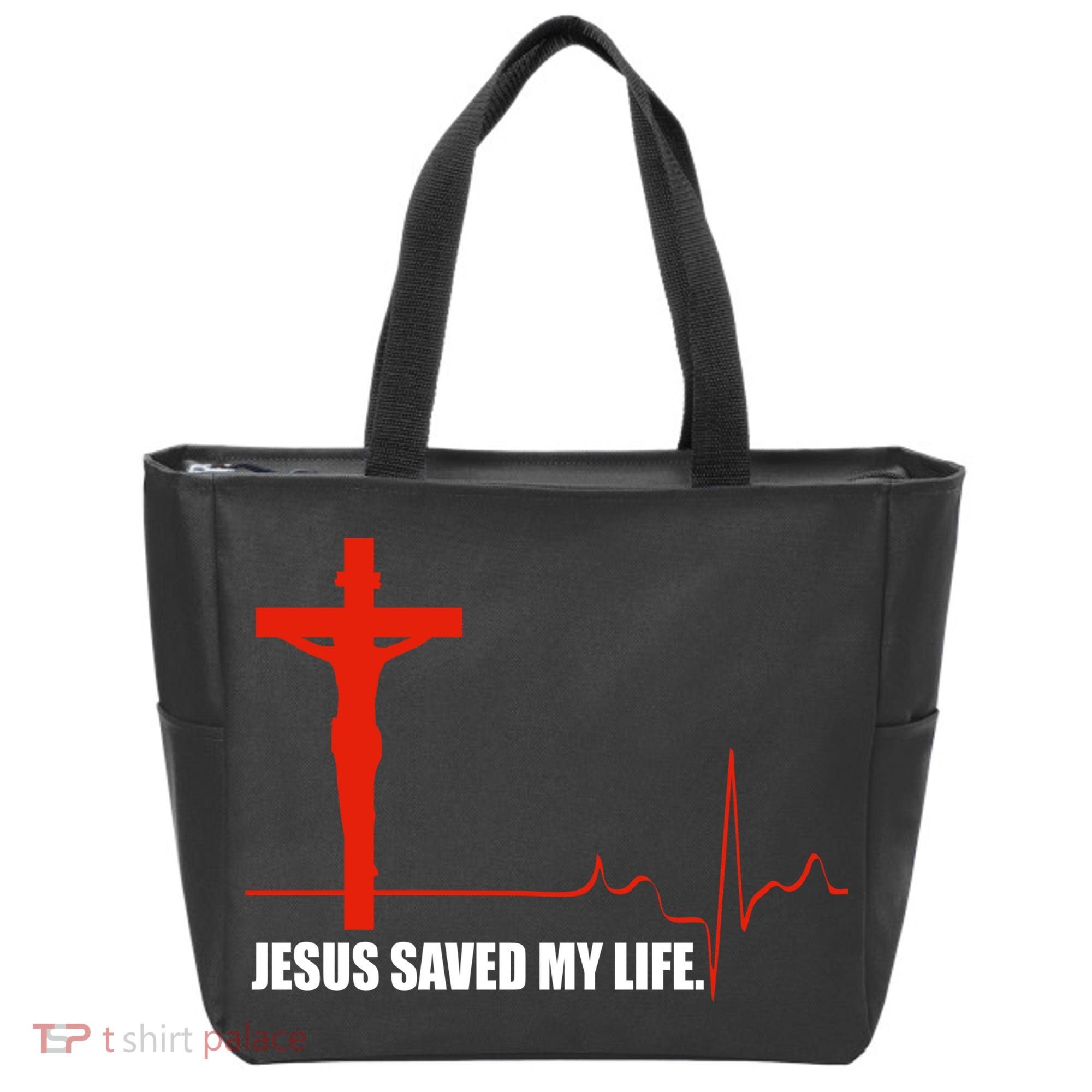 Jesus Saved My Life Tote Bag
