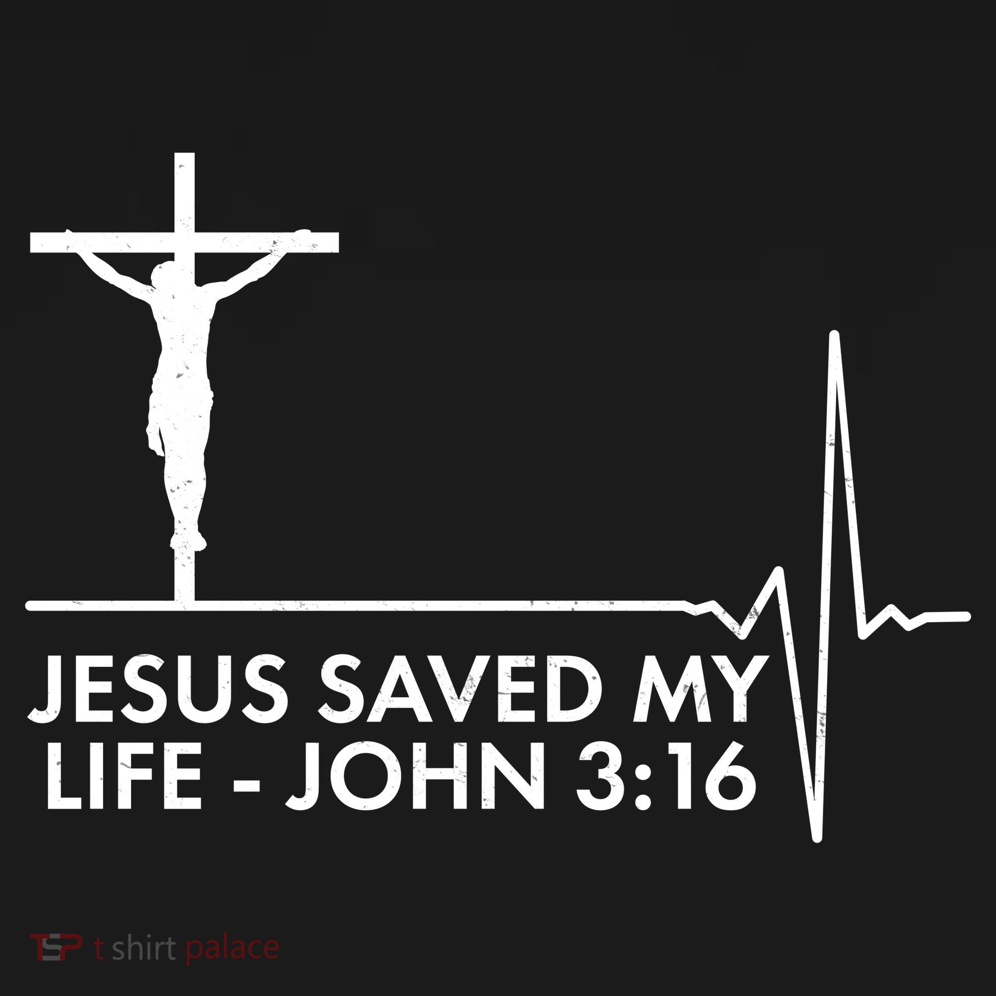 Jesus Saved My Life John 3:16 Heartbeat Doggie Tank