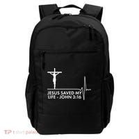 Jesus Saved My Life John 3:16 Heartbeat Backpack thumb 0