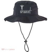 Jesus Saved My Life John 3:16 Heartbeat Bucket Hat thumb 0