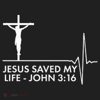 Jesus Saved My Life John 3:16 Heartbeat Beanie thumb 2