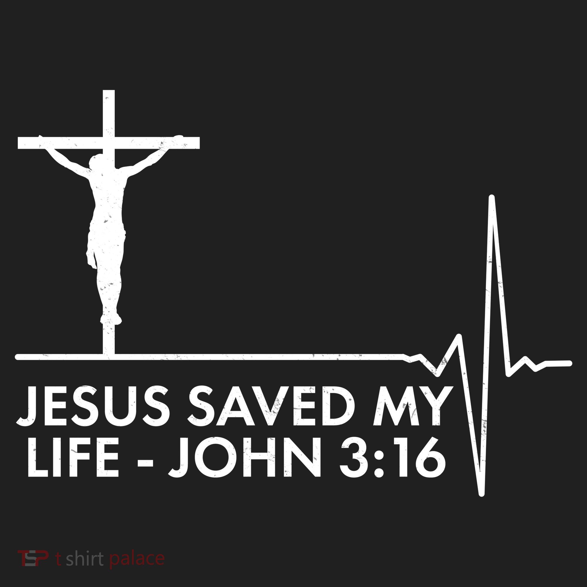 Jesus Saved My Life John 3:16 Heartbeat Hat
