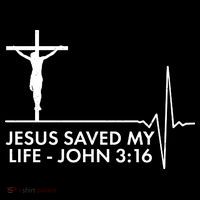 Jesus Saved My Life John 3:16 Heartbeat Toddler Hoodie thumb 2