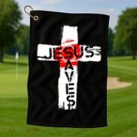 Jesus Saves Golf Towel thumb 1
