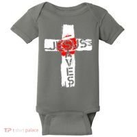 Jesus Saves Baby Bodysuit thumb 0