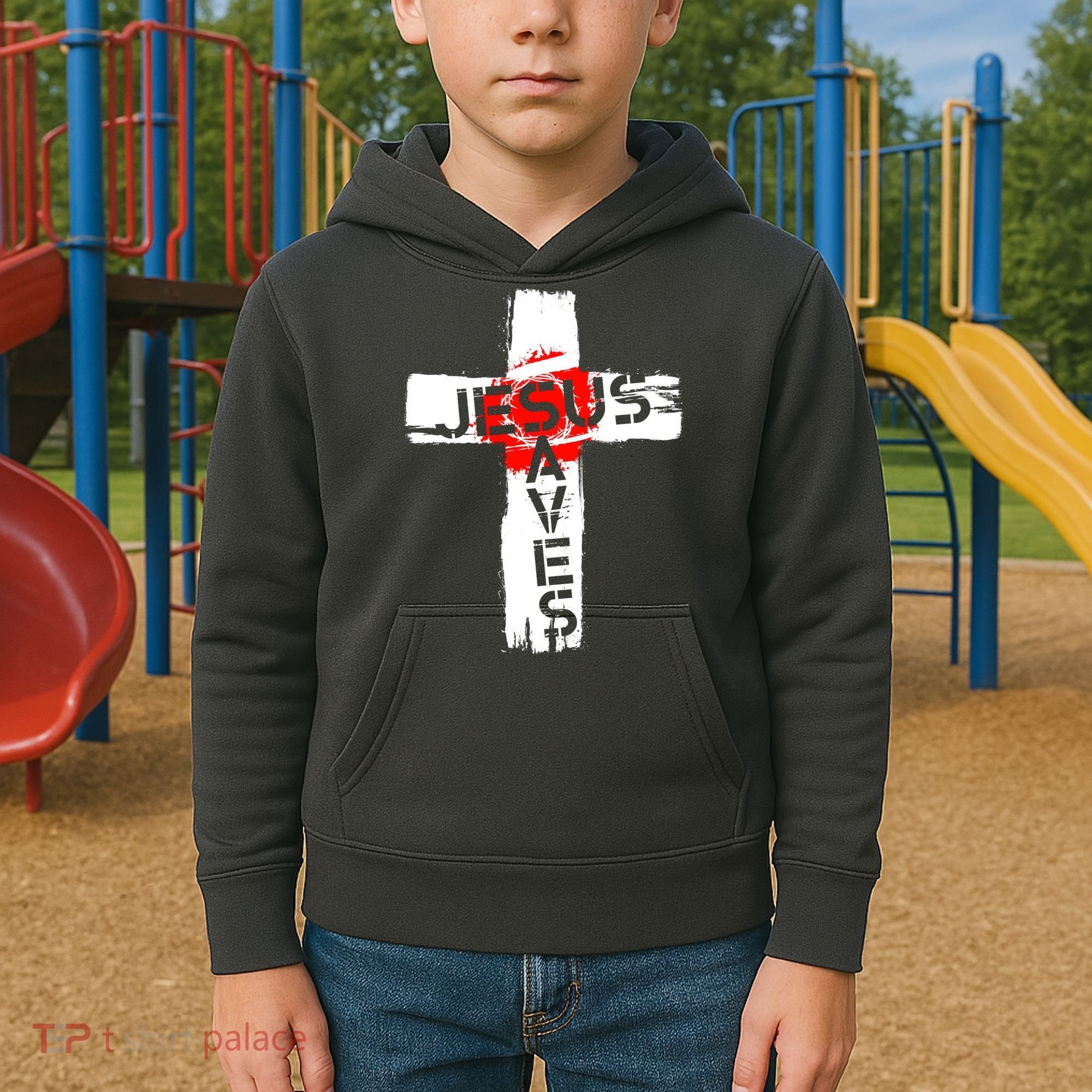 Jesus Saves Kids Hoodie