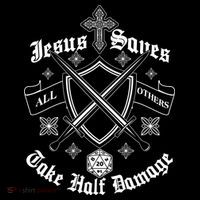 Jesus Saves All Others Take Half Damage DnD Game Toddler Hoodie thumb 2