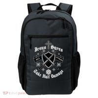 Jesus Saves All Others Take Half Damage DnD Game Backpack thumb 0