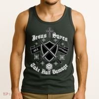 Jesus Saves All Others Take Half Damage DnD Game Tank Top thumb 3