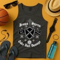 Jesus Saves All Others Take Half Damage DnD Game Tank Top thumb 4