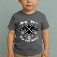 Jesus Saves All Others Take Half Damage DnD Game Toddler T-Shirt thumb 2