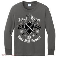 Jesus Saves All Others Take Half Damage DnD Game Kids Long Sleeve Shirt thumb 0
