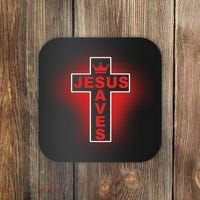 Jesus Saves Christian Faith Cross Coaster thumb 0