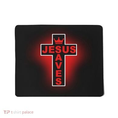 Jesus Saves Christian Faith Cross Mousepad