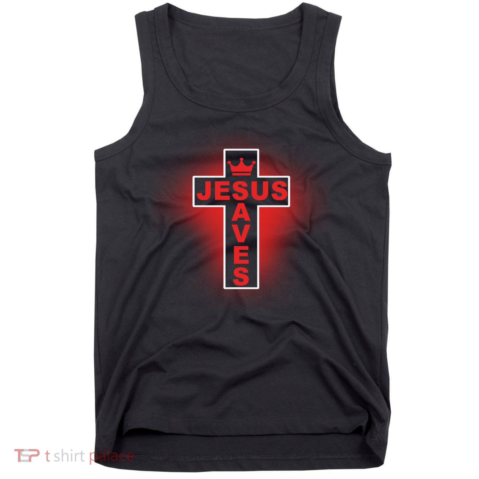 Jesus Saves Christian Faith Cross Tank Top