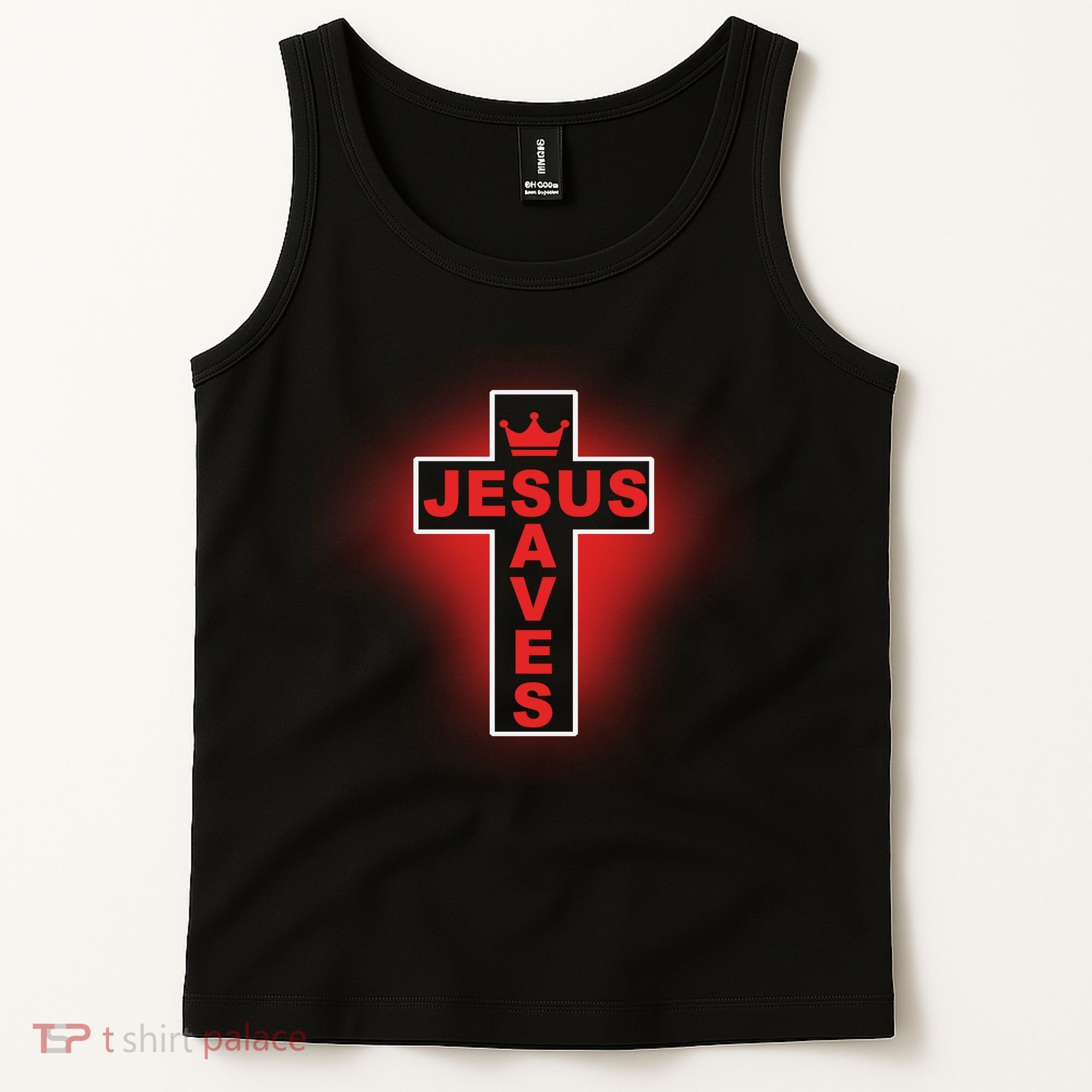 Jesus Saves Christian Faith Cross Tank Top