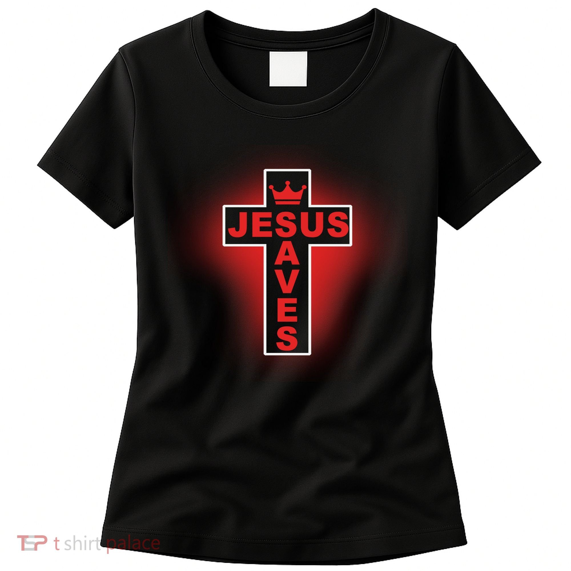 Jesus Saves Christian Faith Cross Women's T-Shirt