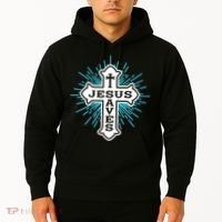Jesus Saves Cross Hoodie thumb 2