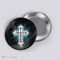 Jesus Saves Cross Button thumb 0