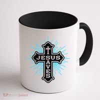 Jesus Saves Cross Coffee Mug thumb 1