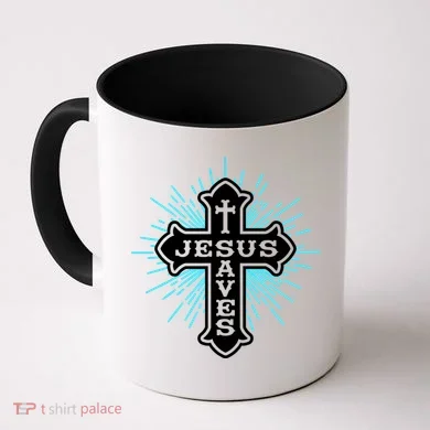 Jesus Saves Cross Coffee Mug