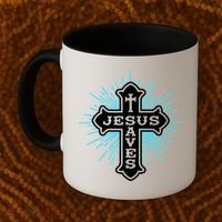 Jesus Saves Cross Coffee Mug thumb 2