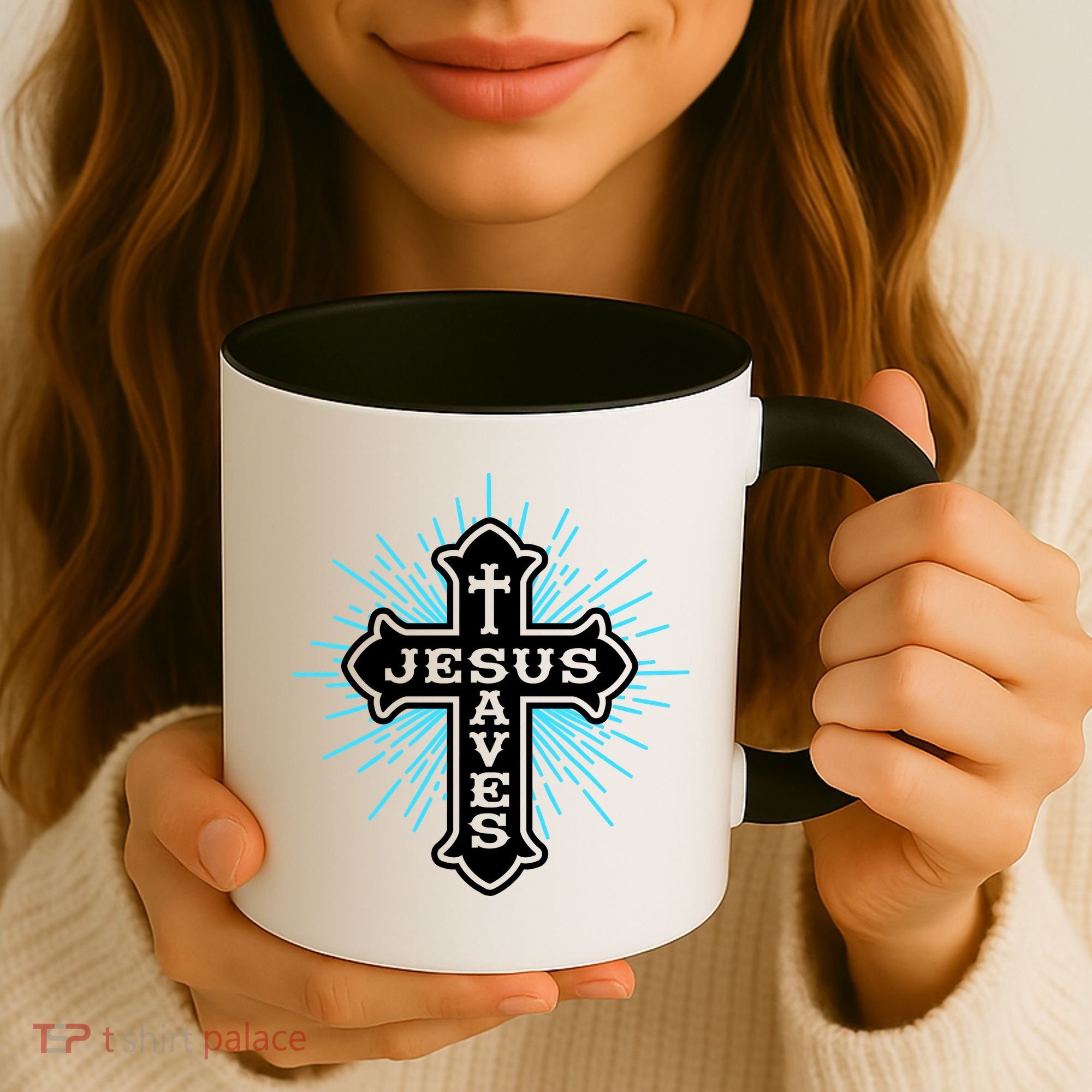 Jesus Saves Cross Coffee Mug