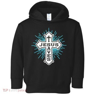 Jesus Saves Cross Toddler Hoodie