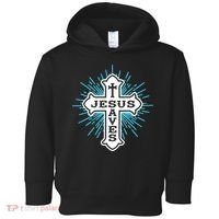 Jesus Saves Cross Toddler Hoodie thumb 0