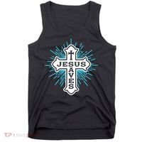 Jesus Saves Cross Tank Top thumb 0