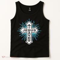 Jesus Saves Cross Tank Top thumb 2