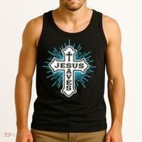 Jesus Saves Cross Tank Top thumb 3