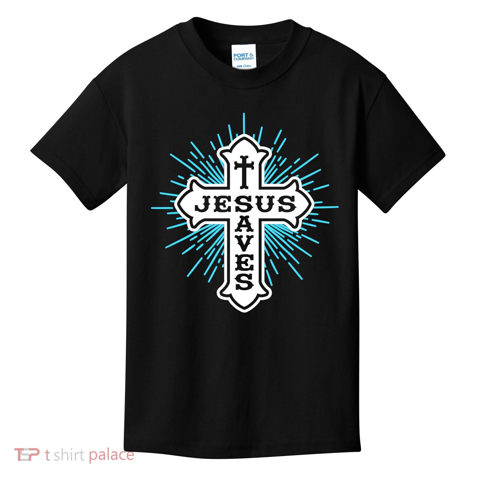 Jesus Saves Cross Kids T-Shirt