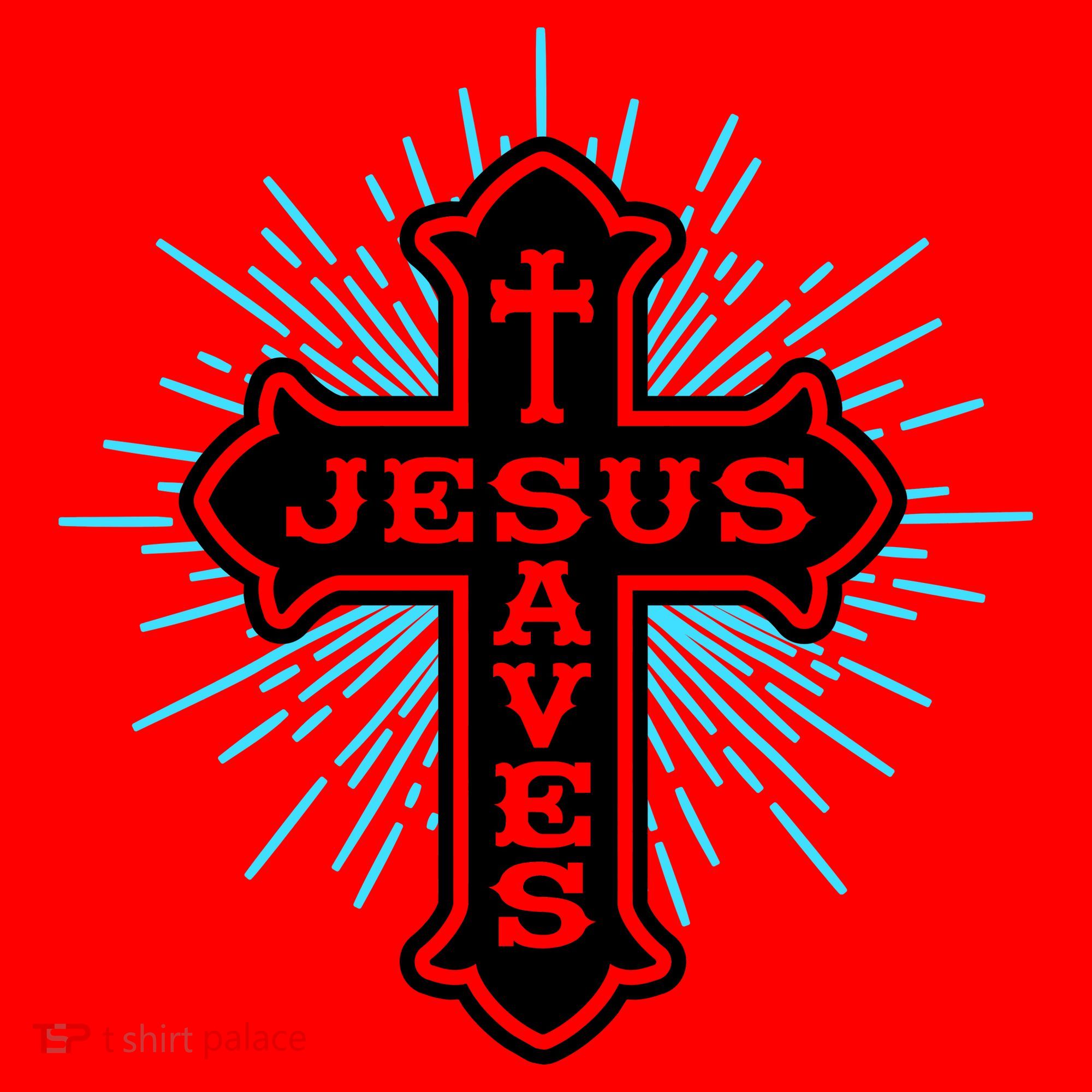 Jesus Saves Cross Santa Hat