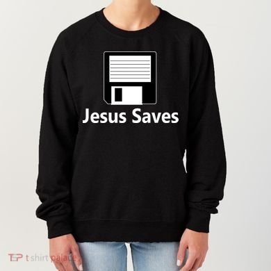 Jesus Saves Floppy Disk Women's Sweatshirt