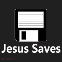 Jesus Saves Floppy Disk Women's Sweatshirt thumb 2