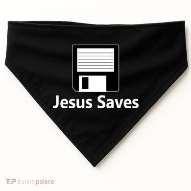 Jesus Saves Floppy Disk USA-Made Doggie Bandana
