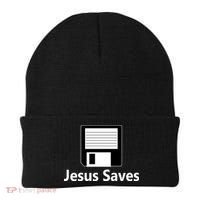 Jesus Saves Floppy Disk Beanie thumb 0
