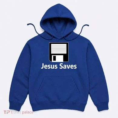 Jesus Saves Floppy Disk Hoodie