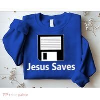 Jesus Saves Floppy Disk Sweatshirt thumb 2