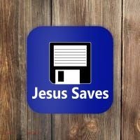 Jesus Saves Floppy Disk Coaster thumb 0