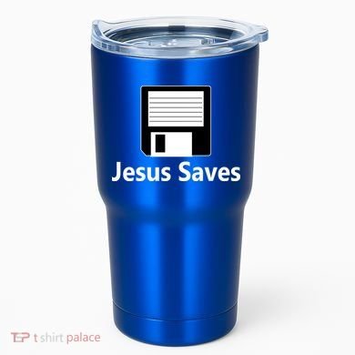 Jesus Saves Floppy Disk Tumbler