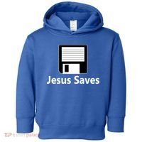 Jesus Saves Floppy Disk Toddler Hoodie thumb 0