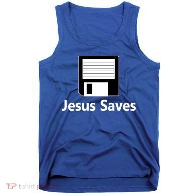 Jesus Saves Floppy Disk Tank Top