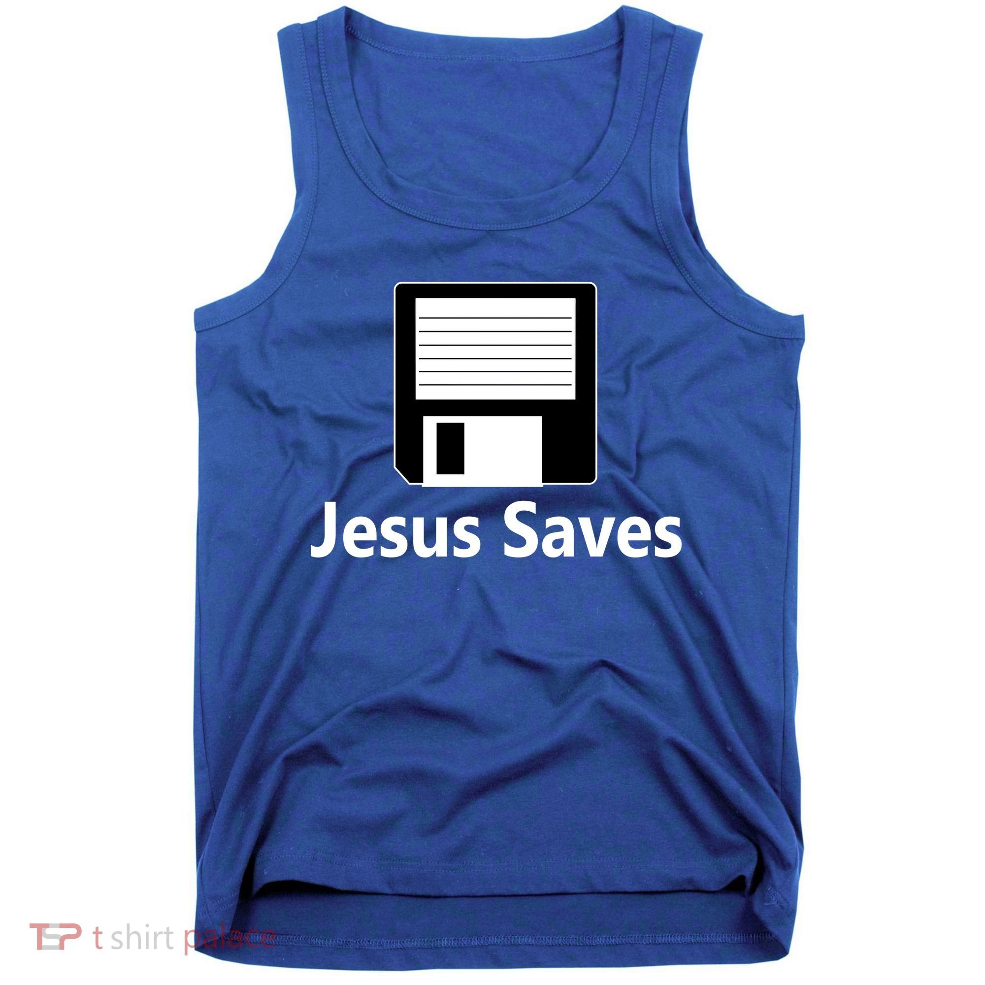 Jesus Saves Floppy Disk Tank Top